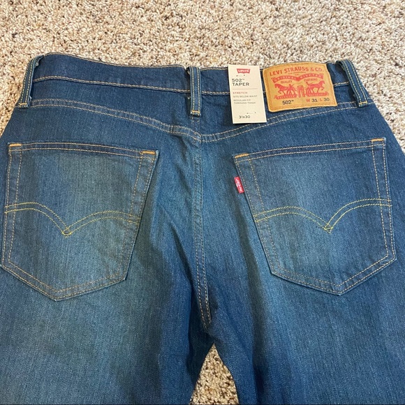 Levi 502 Taper Stretch Jeans - Picture 7 of 9